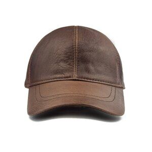 Real Lambskin Leather Ball Cap – Premium Leather Hat | Soft Genuine Leather |